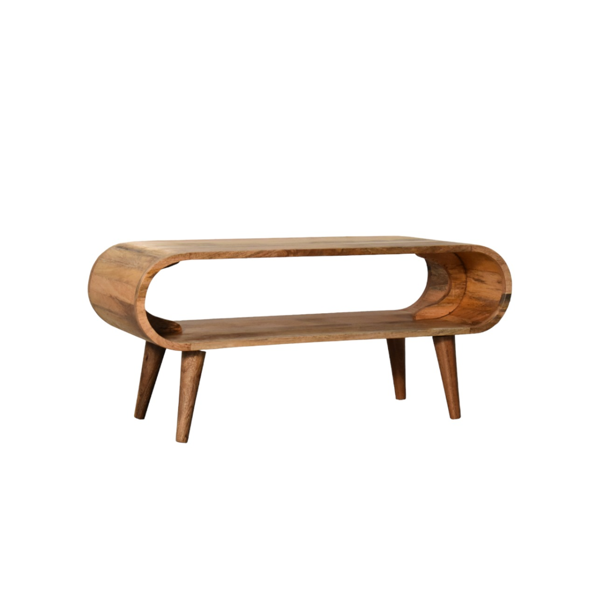 Artisan Furniture Amaya Coffee Table Medium Solid Mango Wood Nordic Style Oak Finish For Family Living Rooms