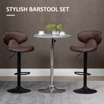 Premium Barstools 89.5-109.5cm Gas Lift Pair - HOMCOM - Home Symphony
