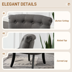 HOMCOM Sofa Compact Tufted Back Wood Legs Urban by HOMCOM