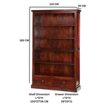 Indian Hub Jaipur Dark Mango Large Bookcase - Bookcase