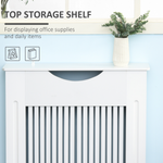 HOMCOM Radiator Cover Slatted Front White Home - HOMCOM - Home Symphony