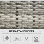 Outsunny Outsunny 6 PCs Patio wicker Sofa Set Rattan Chair Furniture w/ Glass & Cushioned - Garden Sofa Sets