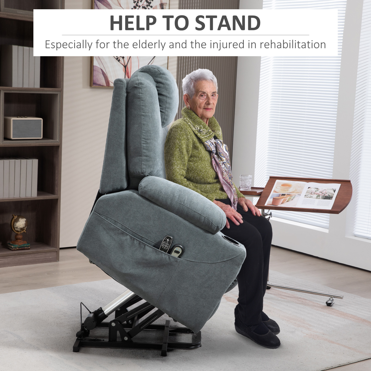 HOMCOM Lift Chair Massage Heat Standard Seniors - HOMCOM - Home Symphony
