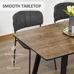 Unbranded Extendable Dining Table Rectangular Wood Effect Tabletop with Metal Frame - Dining Table