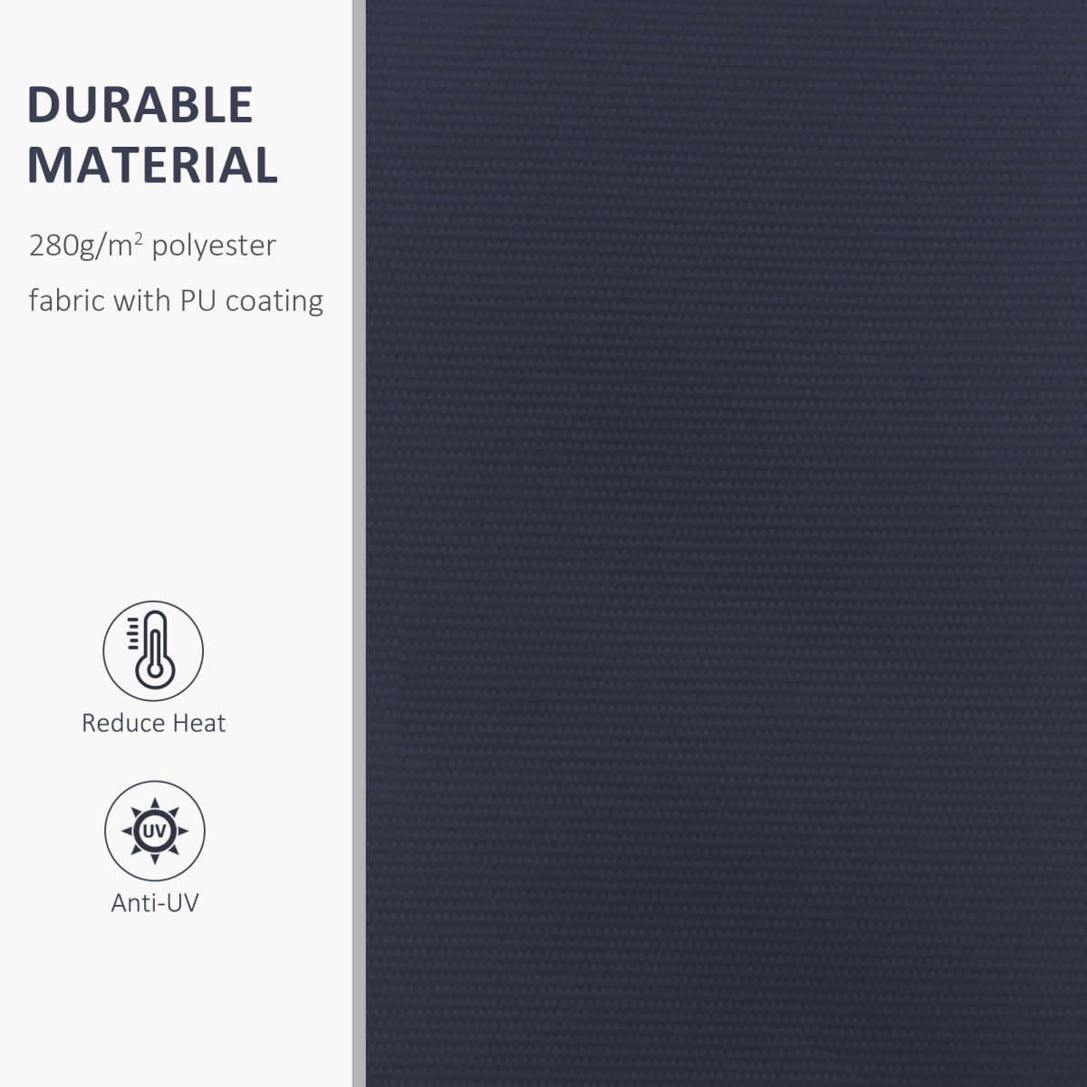 Outsunny Manual Retractable Awning 4x3m With Chain Drive And Crank For Patio Shade - Outsunny - Home Symphony