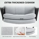 HOMCOM HOMCOM Fabric Office Chair Standard Size Double Layer Foam Padding Tilting For Home Office - Office Chair