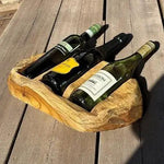MSL 45CM TEAK ROOT TRIPLE WINE HOLDER - Wine Rack
