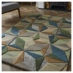 Esselle Home Lilianna Embossed Geo Wool 120x170cm Rug - Rug