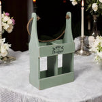 MSL 39CM RUSTIC GREEN 2 BOTTLE WINE HOLDER - Wine Rack