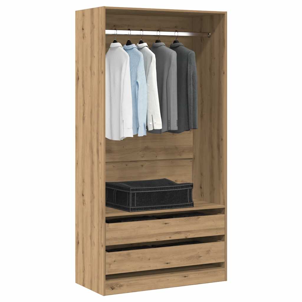 VidaXL Artisan Oak Wardrobe 100x50x200 Cm Engineered Wood - vidaXL - Home Symphony