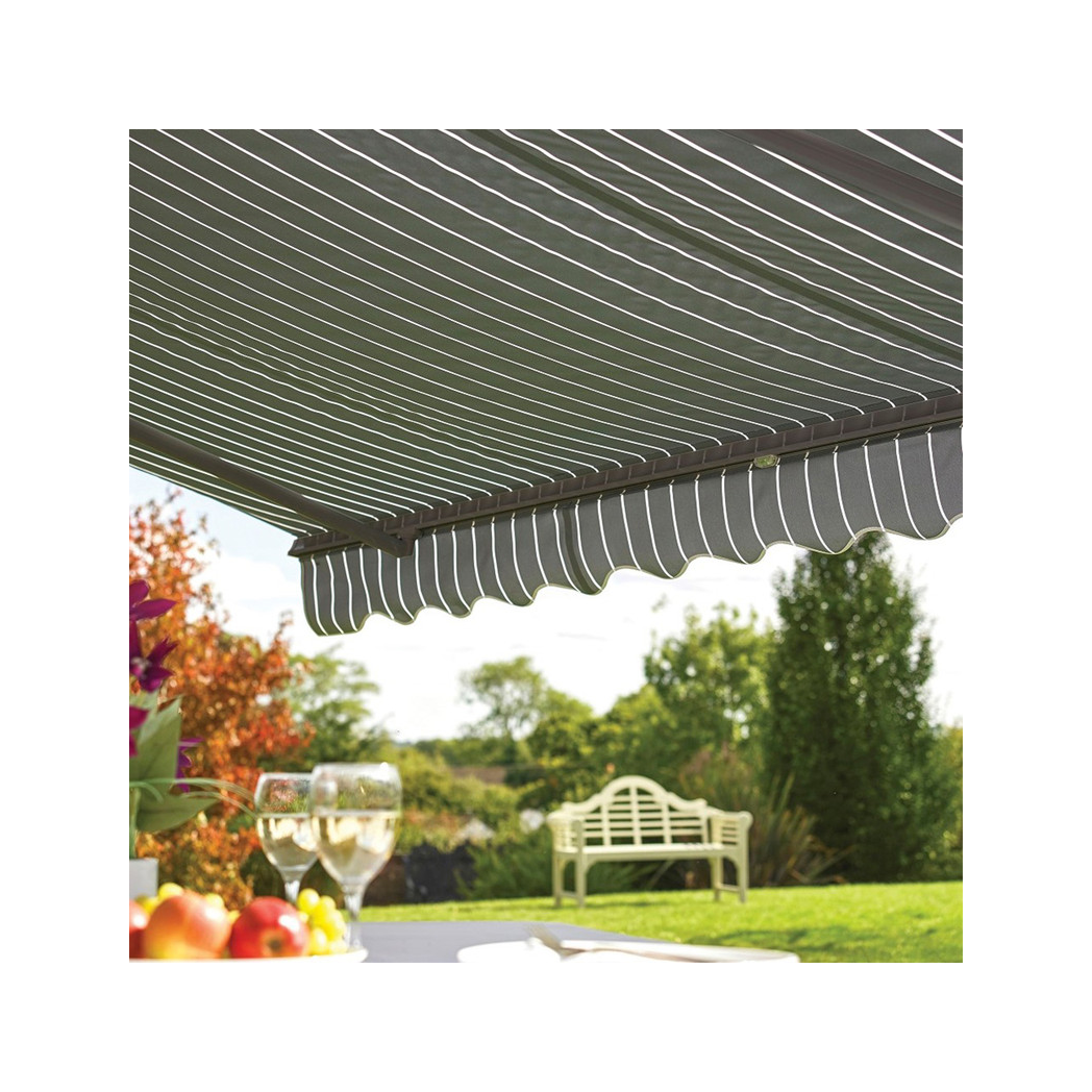 Greenhurst Awning 3.5m Grey White Deluxe Patio - Greenhurst - Home Symphony