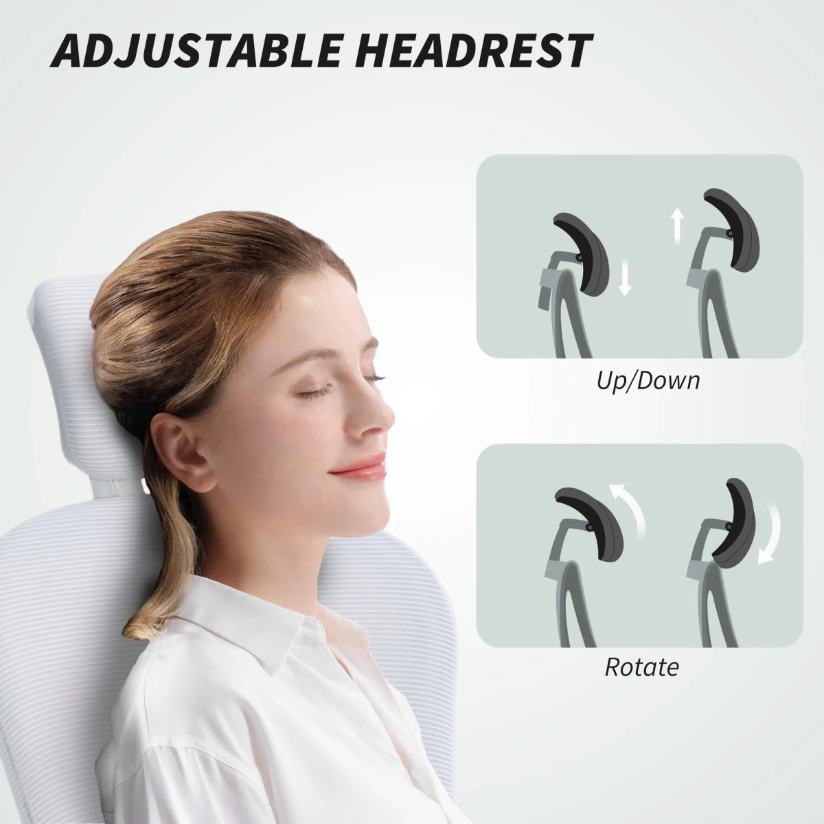 Premium Ergonomic Massage Office Chair 43 to 51cm Height Adjustable Lumbar Headrest Flip Up Armrests For Home Office by N/A