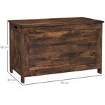 HOMCOM Storage Chest Bench 2 Hinges Living Room - HOMCOM - Home Symphony