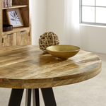 Surrey Round Dining Table 4 Seater Solid Mango Wood Home - Indian Hub - Home Symphony