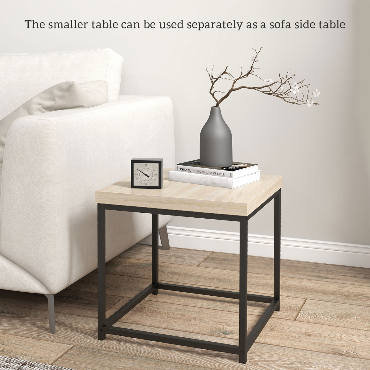 HOMCOM Nesting Tables 3.5cm Oak ThickTop ForHome - HOMCOM - Home Symphony