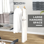 HOMCOM 3 Tier Large Clothes Airer 64.8cm Wheeled For Home by HOMCOM