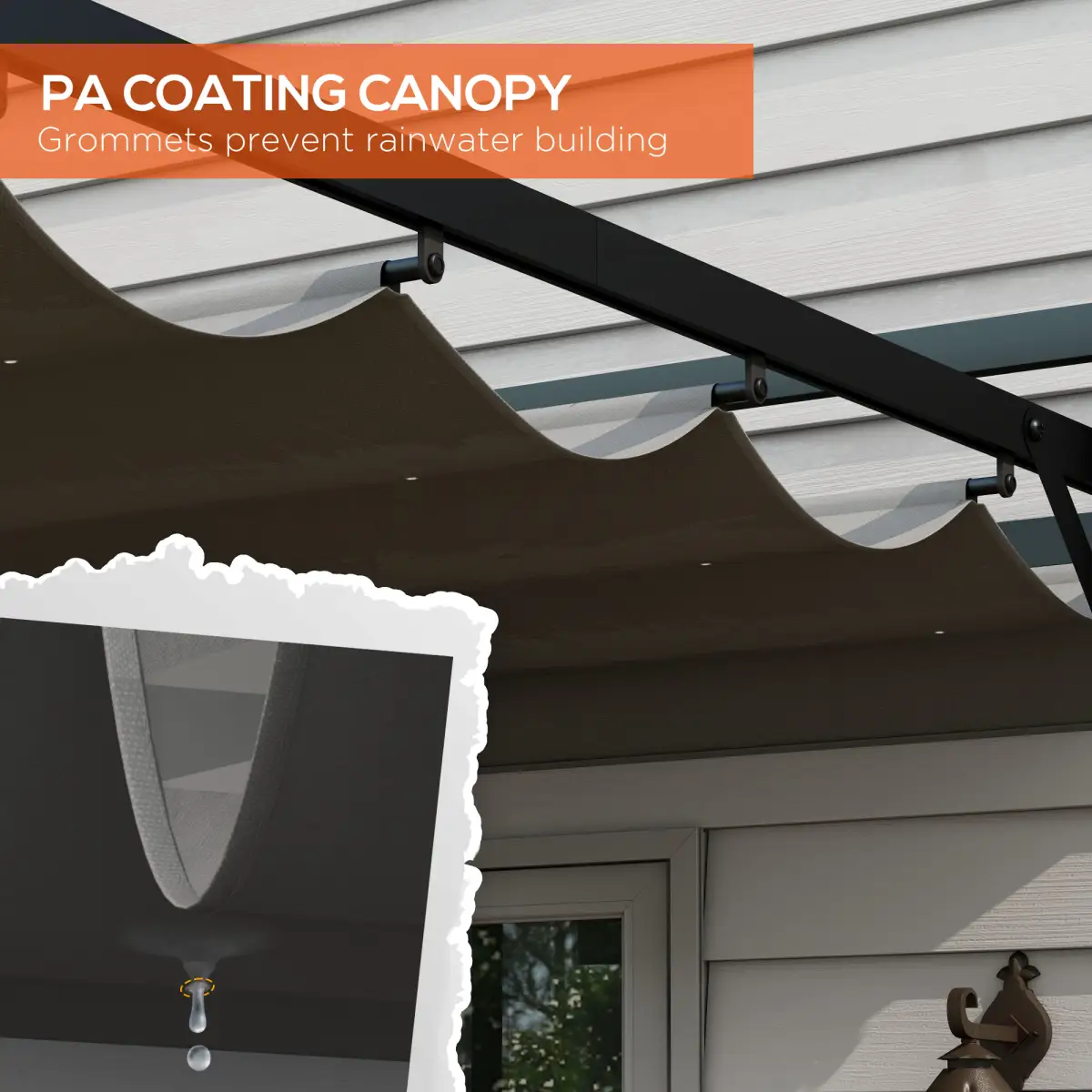 Outsunny Outsunny 3 x 4m Pergola with Retractable Roof and Aluminium Frame, Grey - Gazebos