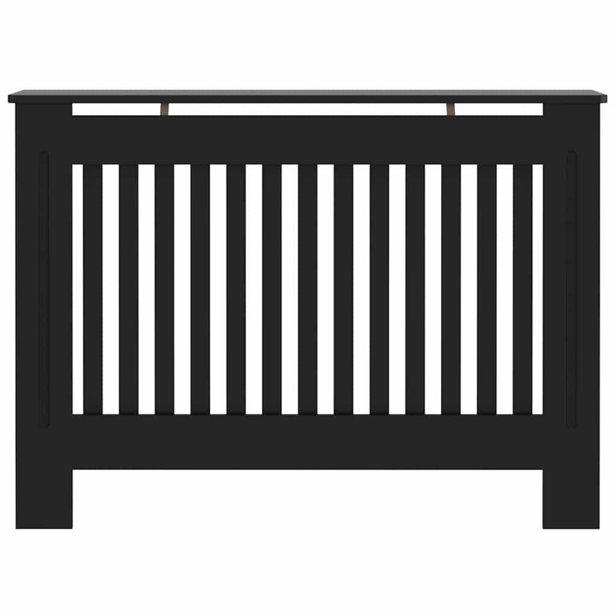 vidaXL Radiator Cover 112x19x81.5cm Black 2pc