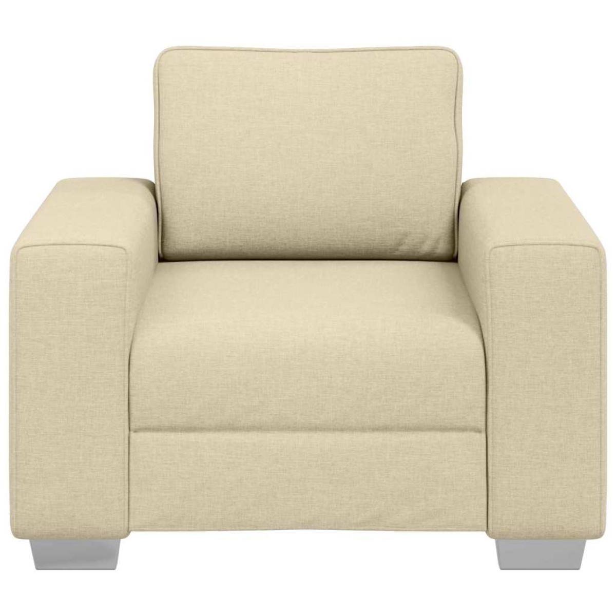 VidaXL Sofa 100 x 77 x 82 cm Cream Fabric Cushioned Lounge - vidaXL - Home Symphony