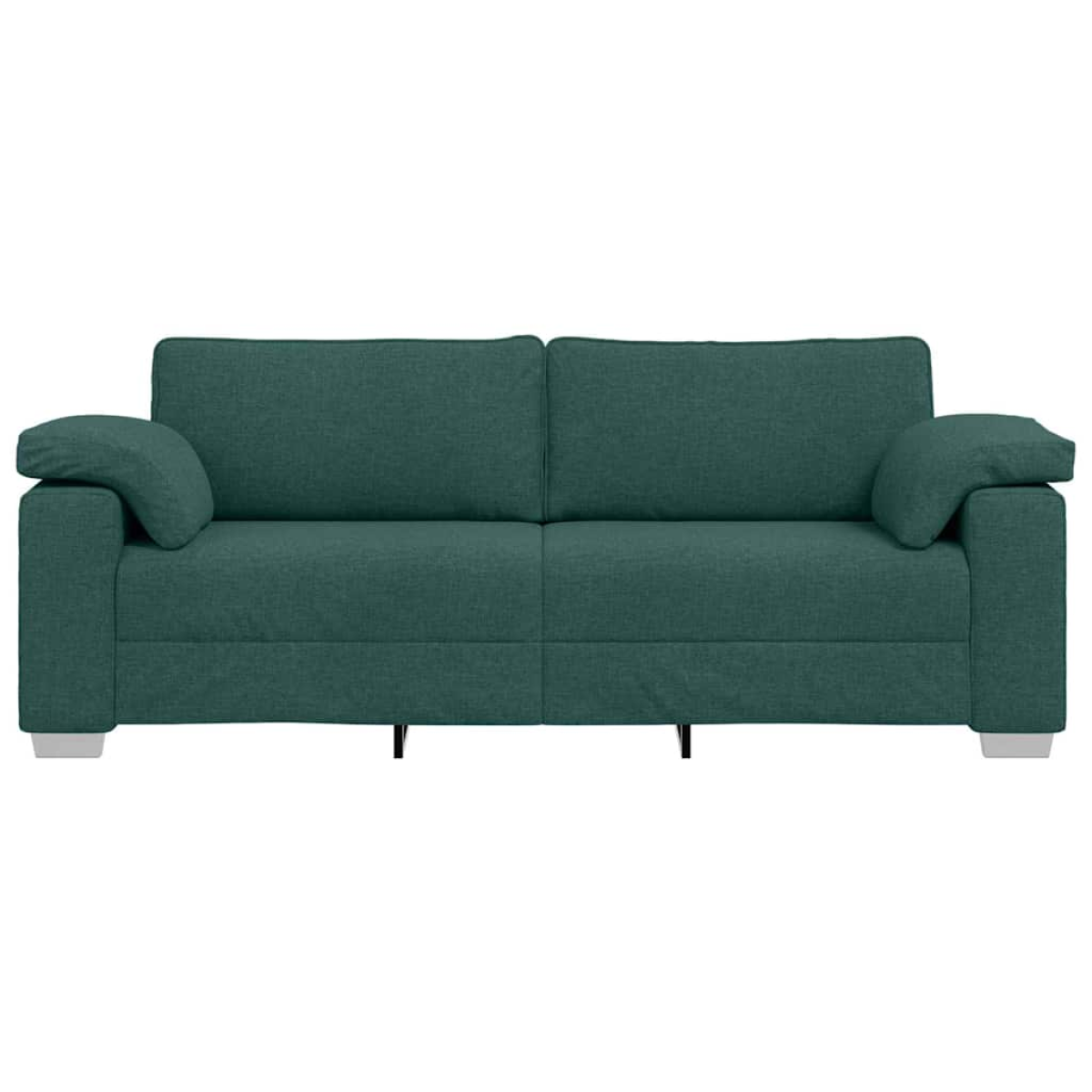 VidaXL Sofa 219 x 77 x 82 cm Dark Green Fabric With Cushion For Modern Living Rooms - vidaXL - Home Symphony