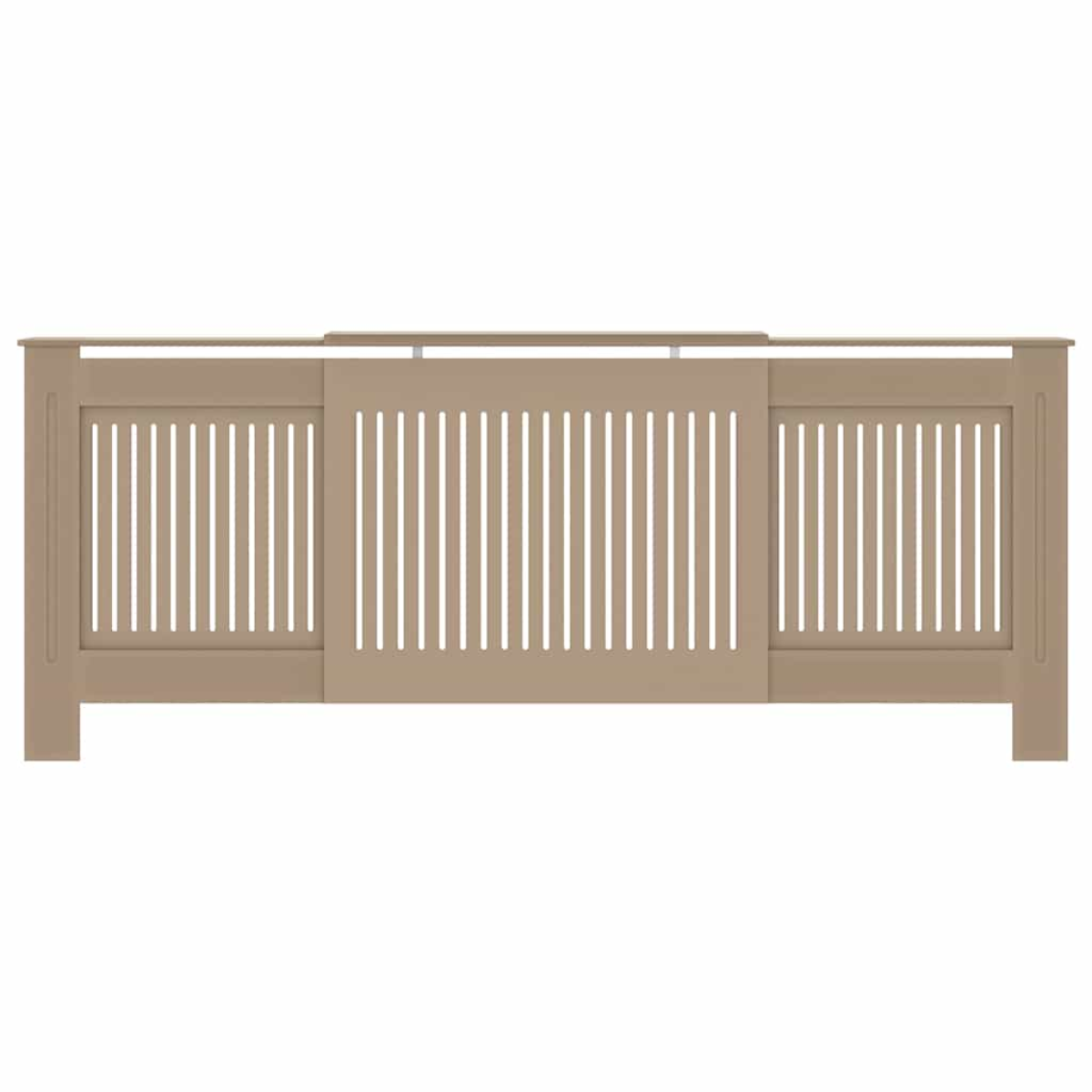 VidaXL Radiator Cover 142-205 cm x 20.5 x 81.5 cm Slatted Brown for Living Room Decor