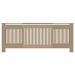 VidaXL Radiator Cover 142-205 cm x 20.5 x 81.5 cm Slatted Brown for Living Room Decor - vidaXL - Home Symphony
