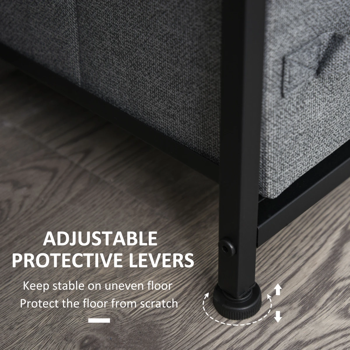 HOMCOM Chest Of Drawers 7-Drawer Fabric Drawers With Sturdy Metal Frame For Bedroom Storage by HOMCOM