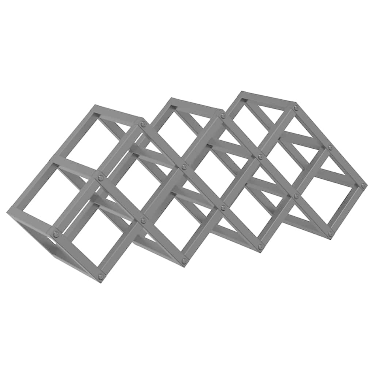VidaXL Wine Rack 63 X 16.5 X 25 Cm Steel For Home Bar compact black steel lattice, stores nine bottles for easy access