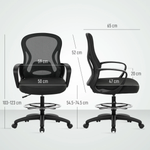 Vinsetto Mesh Office Chair Adjustable Height With Lumbar Support For Home Office Use by Vinsetto