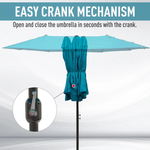 Outsunny Outsunny 4.6M Garden Patio Umbrella Canopy Parasol Sun Shade w/o Base Blue - Parasol