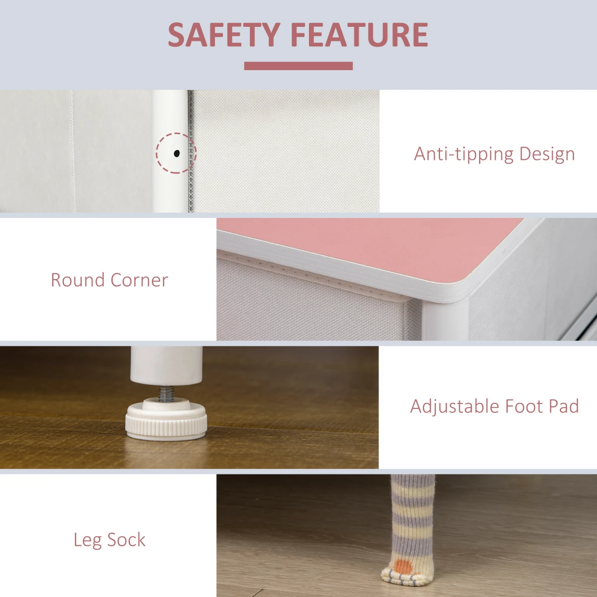 Premium Chest Six Drawer Fabric Drawers Nursery by Unbranded
