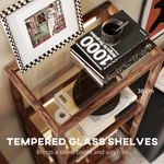 Wood Floor Lamp 180cm 4 Tier Shelf LED Dimmer Home - N/A - Home Symphony