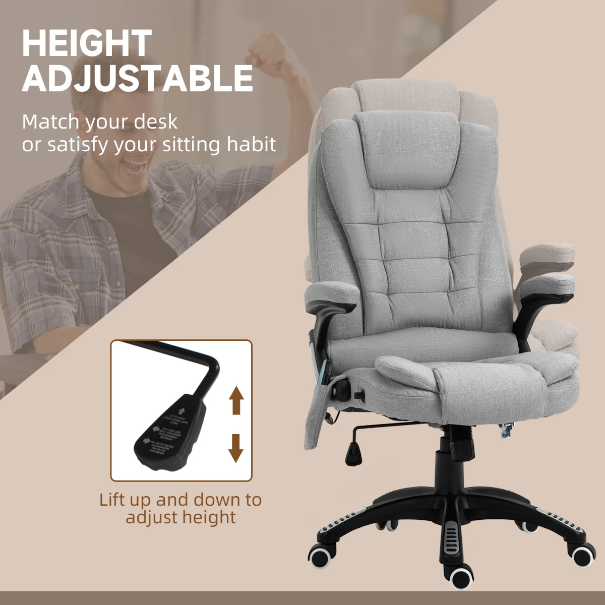 Unbranded Premium Reclining Chair SixPoint Massage Office - Office Chair