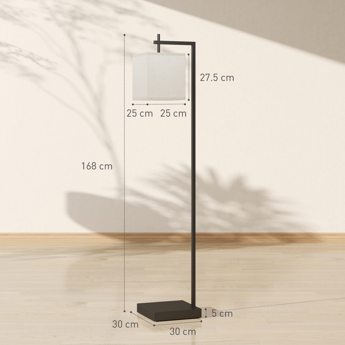 HOMCOM 66" Modern Floor Lamp for Living Room with 10 Brightness Levels, enhances decor with adjustable lighting options.