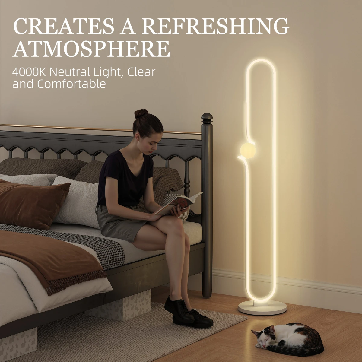 N/A Premium Floor Lamp Tall LED Note Shade Home - Lamp