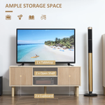 HOMCOM HOMCOM TV Stand Cabinet 50 Inch TV Sliding Doors Living Room - TV Unit