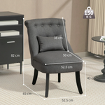 HOMCOM HOMCOM Sofa Compact Tufted Back Wood Legs Urban - Uncategorized Armchair