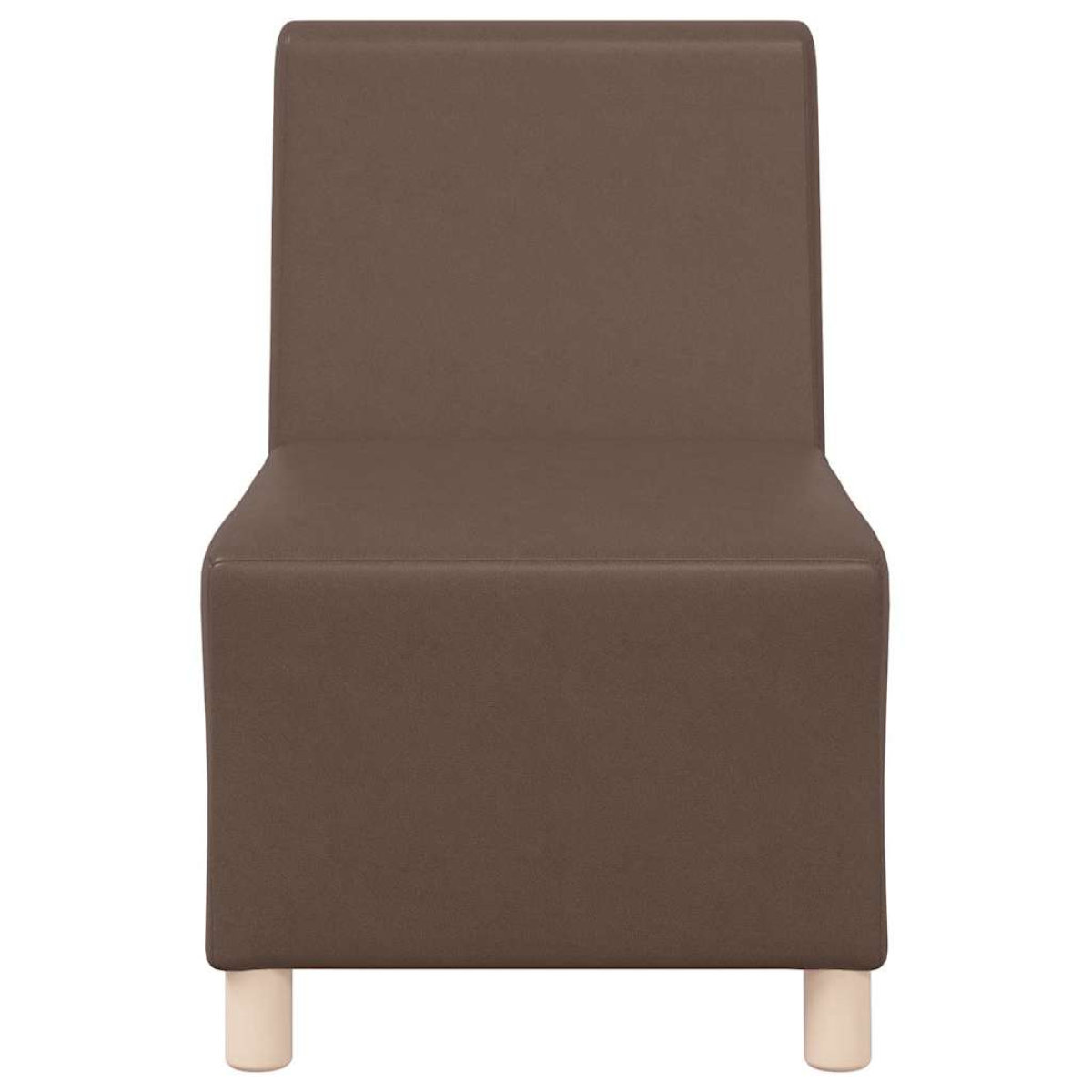 vidaXL Armless Modular Sofa Unit 55x74x82 cm Brown Finish - vidaXL - Home Symphony