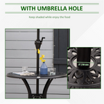 Outsunny Table 24In Umbrella Hole Outdoor - N/A - Home Symphony