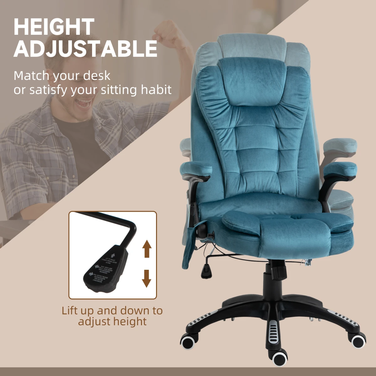 Premium Executive Recliner Std 360 Massage Office by Unbranded