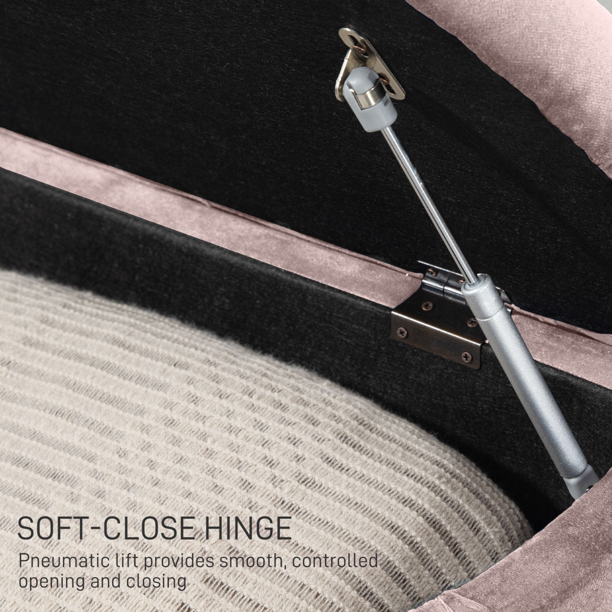 HOMCOM Tufted SemiCircle Storage Ottoman For Home - HOMCOM - Home Symphony