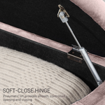 HOMCOM Tufted SemiCircle Storage Ottoman For Home - HOMCOM - Home Symphony