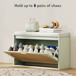 N/A Boho Shoe Cabinet Compact Flip Drawer Entryway - Shoe Storage