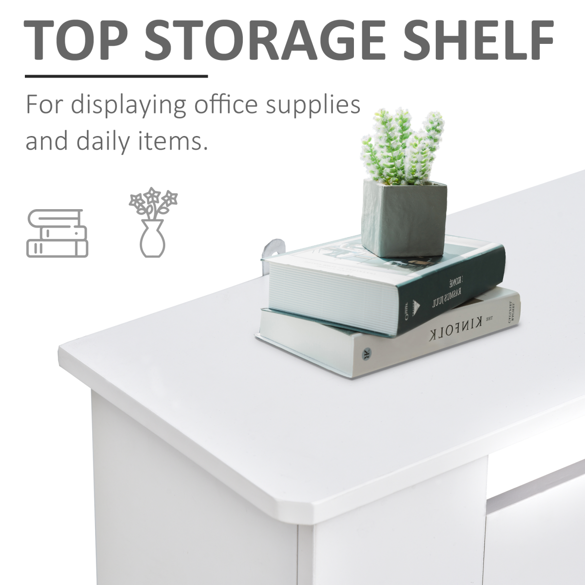 White Painted Radiator Cover Cabinet Standard Size Slatted Vent Top Shelf Wall Mount Home Office