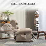 HOMCOM Lift Recliner Chair Oversized Remote for Elderly in living room, 150° back, built-in footrest, plush padding.