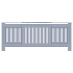 vidaXL Radiator Cover 142-205x20.5x81.5 cm Slatted Grey for Living Room Decor Indoor Use - vidaXL - Home Symphony
