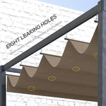 Outsunny Outsunny Pergola Sun Shade Cover Roof Replacement for 3 x 2.15m Pergola, Coffee - Gazebos