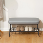 N/A Premium PU Leather Storage Bench 7cm Cushion Home - Shoe Storage
