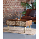 Indian Hub Edison Coffee Table With 2 Drawers - Coffee Table