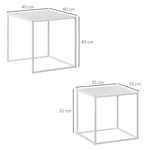 HOMCOM HOMCOM Nesting Tables Two Sizes Steel Frame Home - Nest of Tables